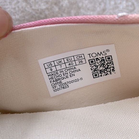 Brand New Toms Candy Pink Ombre Canvas Slip On Casual Shoes Embroidered Sunshine - Picture 11 of 14